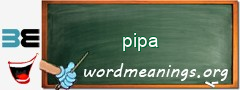 WordMeaning blackboard for pipa